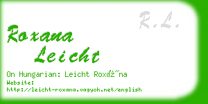 roxana leicht business card